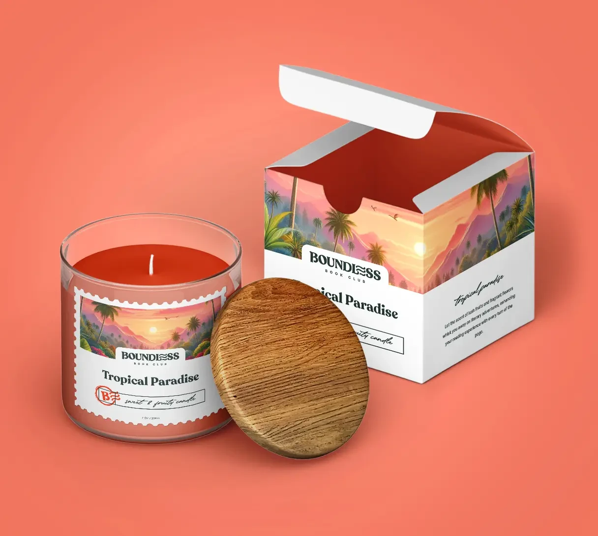 Boundless tropical travel candle