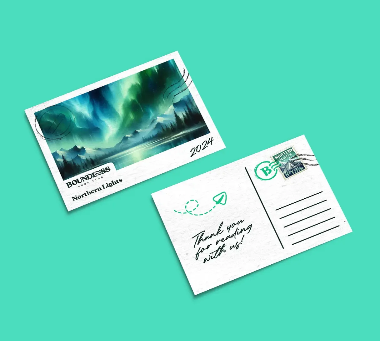 Boundless Northern Lights postcard