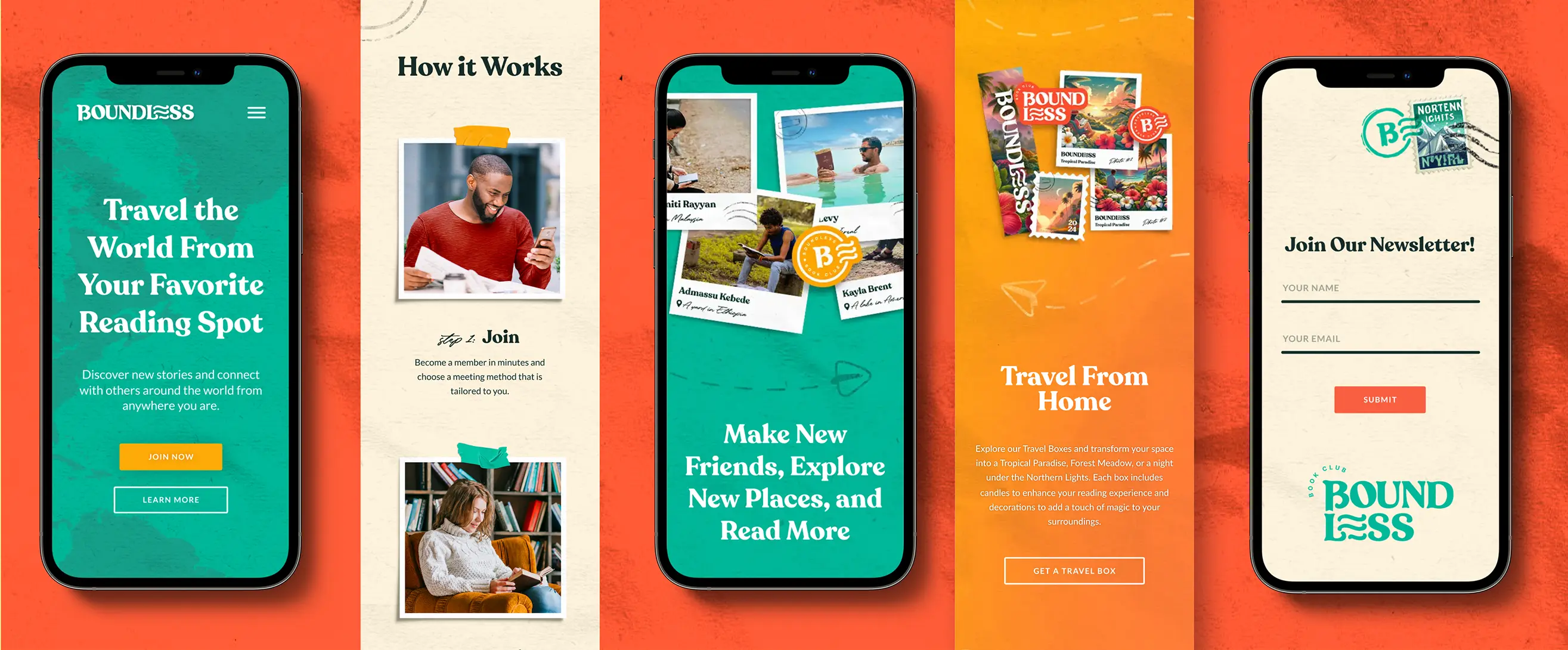 Boundless landing page mobile design